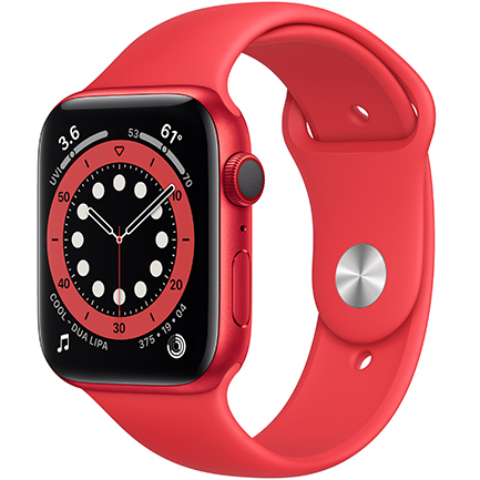 Apple Watch Series 6 44mm (PRODUCT)RED Case with (PRODUCT)RED Sport Band