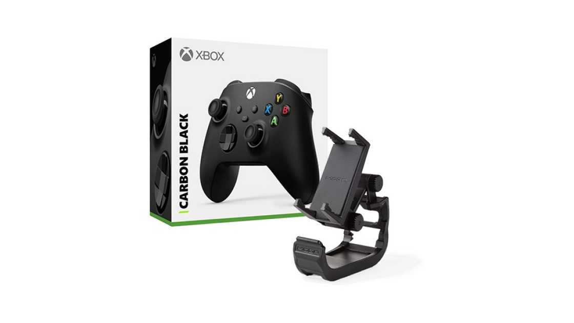 Xbox Series Contoller Black + PowerA MOGA Mobile Gaming Clip