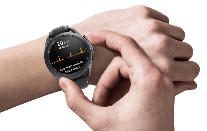 Samsung Galaxy Watch3 showing ECG