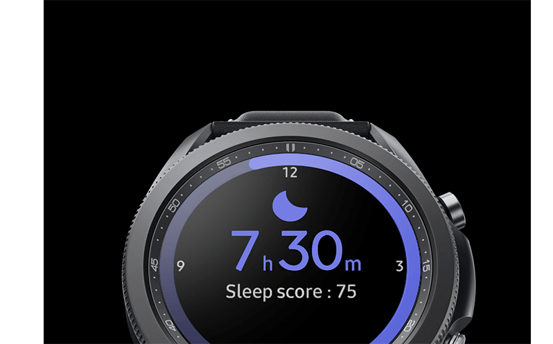 Samsung Galaxy Watch3 showing sleep score